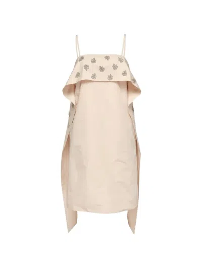 Club21 Crystal-embellished Taffeta Mini Dress In Pink