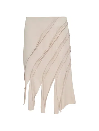 Club21 Daisy Diagonal-stripe Skirt In Neutral