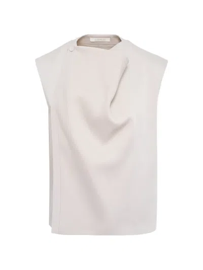 Club21 Draped Woven Top In Neutral