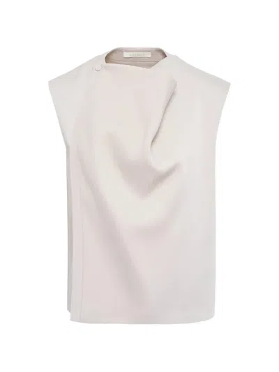 Club21 Noelle Draped Top In White