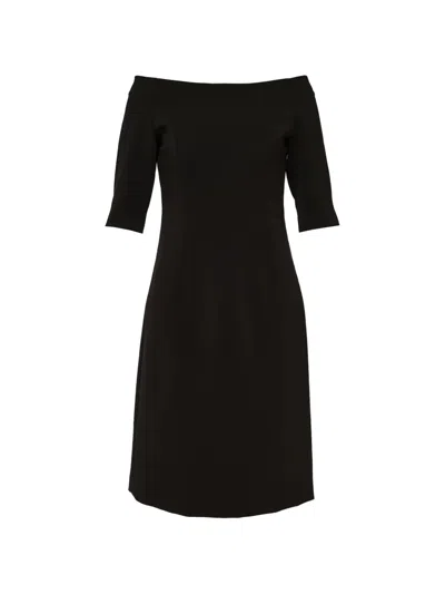 Club21 Off-the-shoulder Midi Dress In Black