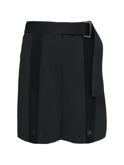 Club21 Sloane Belted Shorts In Black