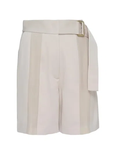 Club21 Sloane Belted Shorts In Neutral