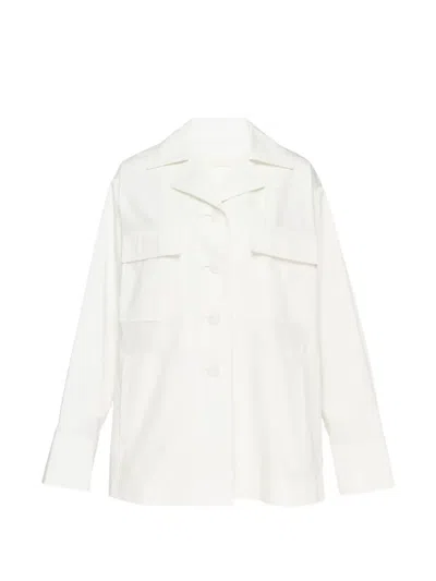 Club21 Thea Military Oversized Jacket In White