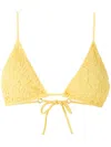 Clube Bossa Aava Jacquard Bikini Top In Yellow