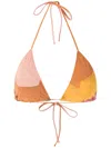 Clube Bossa Aava Triangle Bikini Top In Multicolour