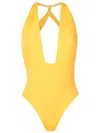 Clube Bossa Amarelo V-neck Swimsuit In Yellow