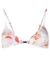 Clube Bossa Apfel Floral-print Bikini Top In Neutrals