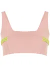 Clube Bossa Baldev Treme Rop-detail Bikini Top In Pink