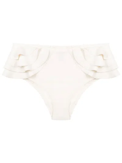 Clube Bossa Bandara High-waist Bikini Bottoms In White