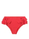 Clube Bossa Bandara Ruffle-detail Bikini Bottoms In Red