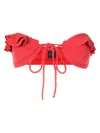Clube Bossa Bandara Ruffled Strapless Bikini Top In Red