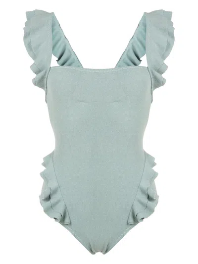 Clube Bossa Barbette Square-neck One-piece In Blue