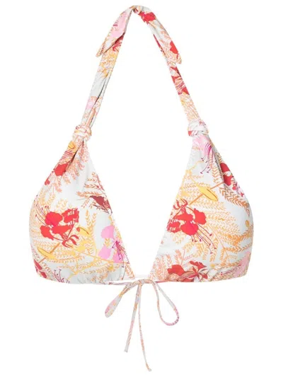 Clube Bossa Braided Ring-detail Floral-print Bikini In Neutrals