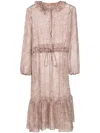 Clube Bossa Bryere Graphic-print Midi Dress In Neutrals