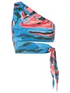 Clube Bossa Carnavon Graphic-print Bikini Top In Blue