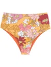 Clube Bossa Casall Floral-print Bikini Bottoms In Multicolour