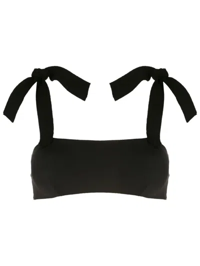 Clube Bossa Casall Textured Bikini Top In Black