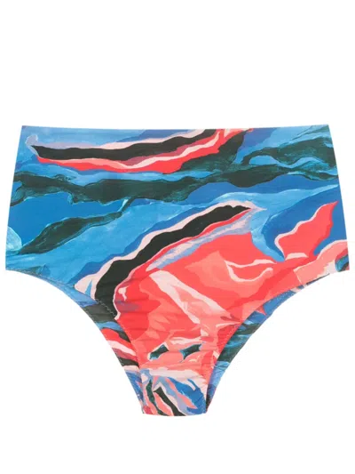 Clube Bossa Ceanna Graphic-print Bikini Bottoms In Blue