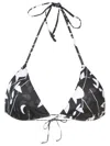 Clube Bossa Chapin Abstract-pattern Bikini-top In Black