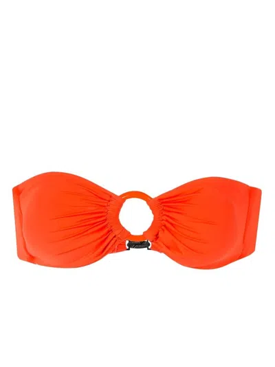 Clube Bossa Christen Strapless Bikini Top In Orange