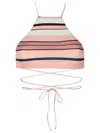 Clube Bossa Chung Striped Bikini Top In Multicolour
