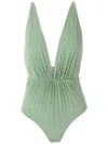 Clube Bossa Clavert Plunging Neck One-piece In Green