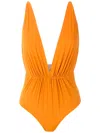 Clube Bossa Clavert Plunging Neck One-piece In Orange