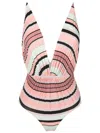 Clube Bossa Clavert Plunging Swimsuit In Multicolour