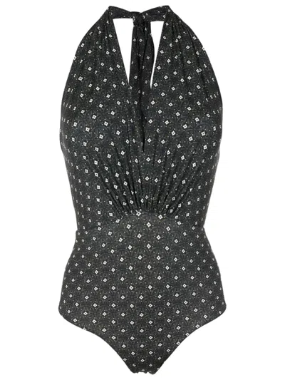 Clube Bossa Deneuve Halterneck Swimsuit In Black