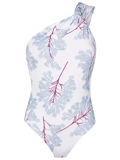 Clube Bossa Draper One-shoulder Swimsuit In Blue