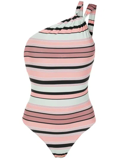 Clube Bossa Draper One-shoulder Swimsuit In Multicolour