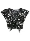 Clube Bossa Floral Bikini Top In Black