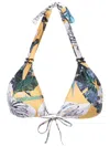 Clube Bossa Floral Bikini Top In Blue