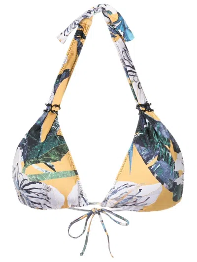 Clube Bossa Floral Bikini Top In Blue