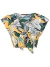 Clube Bossa Floral Bikini Top In Yellow