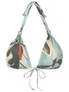 Clube Bossa Floral Halter-neck Bikini Top In Green