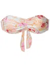 Clube Bossa Floral-print Bandeau Bikini-top In Pink
