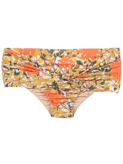 Clube Bossa Floral-print Bikini Bottoms In Orange