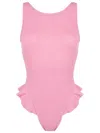 Clube Bossa Goya Ruffled Swimsuit In Pink