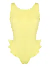 Clube Bossa Goya Ruffled Swimsuit In Yellow