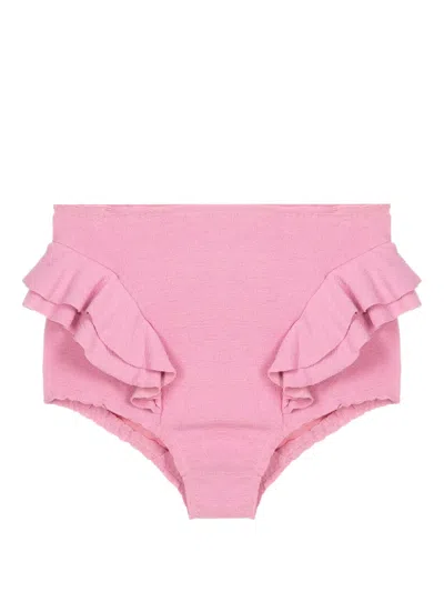 Clube Bossa Hopi Ruffled Bikini Bottom In Pink
