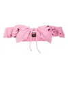 Clube Bossa Hopi Ruffled Bikini Top In Pink