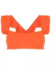 Clube Bossa Jasper Ruffle-trim Bikini Top In Orange