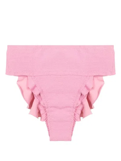 Clube Bossa Jasper Ruffled Bikini Bottom In Pink
