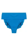 Clube Bossa Jasper Ruffled Bikini Bottoms In Blue