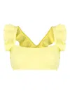 Clube Bossa Jasper Ruffled Bikini Top In Yellow