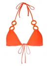 Clube Bossa Lane Triangle Bikini Top In Orange