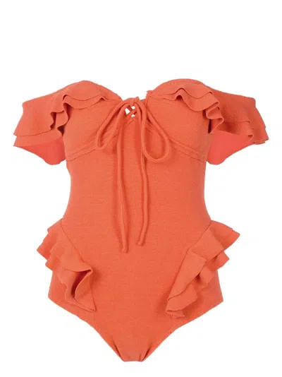 Clube Bossa Lanzo Off-shoulder One-piece In Orange