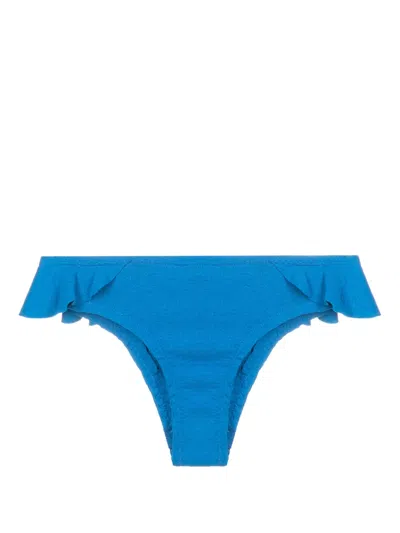 Clube Bossa Laven Ruffle-detail Bikini Bottoms In Blue